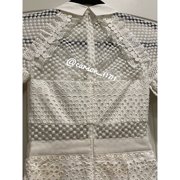 NWT Self Portrait Raglan Midi Dress UK4 US0 White - Picture 14 of 15